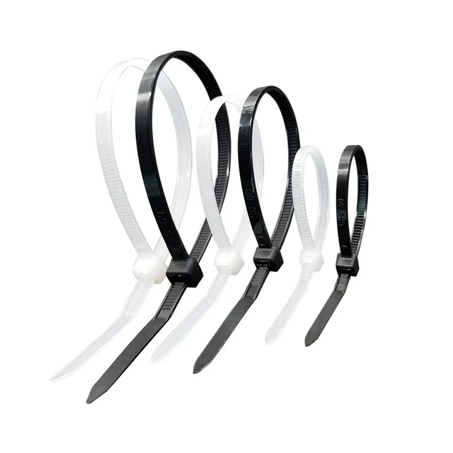 Alt view image 4 of 6 - Black and White Zip Ties Assorted Sizes 4+6+8 Inch 400 Pack Self-locking,Assorted Cable Ties 4 inch 6 inch 8 inch 12 inch each 100 Mix Pack,Heavy dutyFor indoor and outdoorbag Pack