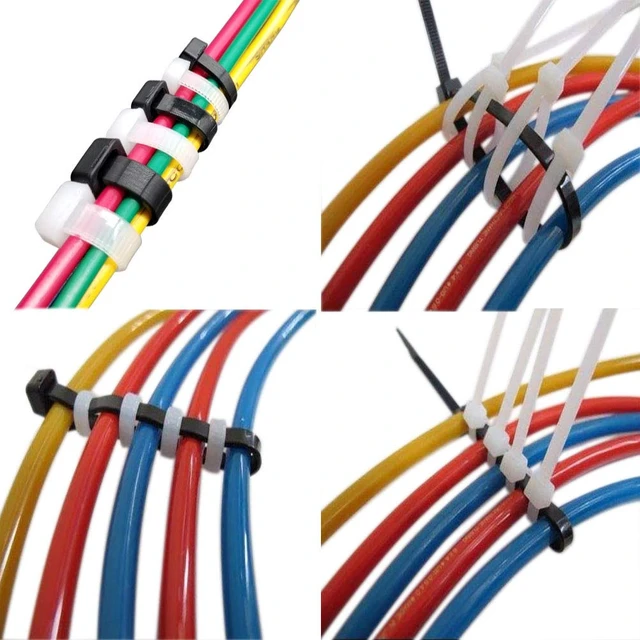 Alt view image 5 of 6 - Black and White Zip Ties Assorted Sizes 4+6+8 Inch 400 Pack Self-locking,Assorted Cable Ties 4 inch 6 inch 8 inch 12 inch each 100 Mix Pack,Heavy dutyFor indoor and outdoorbag Pack