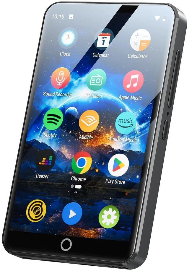 Main image of Android MP3 Player 4" Touchscreen Bluetooth WiFi Gray Android 9 OS, 2GB RAM+16GB ROM, Speaker, Spotify/ Music/Audible, Google Play Store for Apps