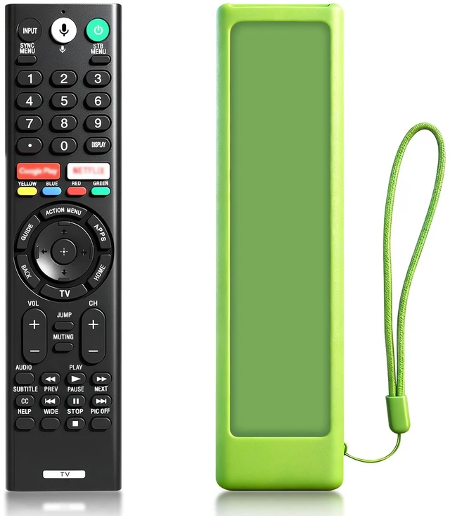 Main image of Replacement Remote for Sony TV with Glow-in-The-Dark Green Protective Case Compatible with for Sony Bravia XR/XBR/KD/K Series Google/Android TVs,for 20162026 Models