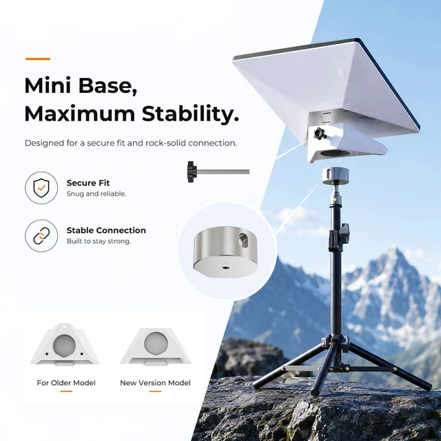 Alt view image 3 of 7 - Starlink Mini Tripod Stand Mount, 2 Level Adjustable Foldable Stable Includes: Aluminum Adapter, Storage Bag, Stainless Screws, ToolFree Installation