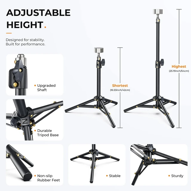 Alt view image 5 of 7 - Starlink Mini Tripod Stand Mount, 2 Level Adjustable Foldable Stable Includes: Aluminum Adapter, Storage Bag, Stainless Screws, ToolFree Installation