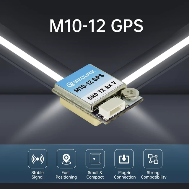 Alt view image 2 of 7 - M10-12 Mini FPV GPS Module with Upgraded 10th Generation Chip Ceramic Antenna Fast Satellite Positioning for FPV Racing Drones 10Hz Frequency