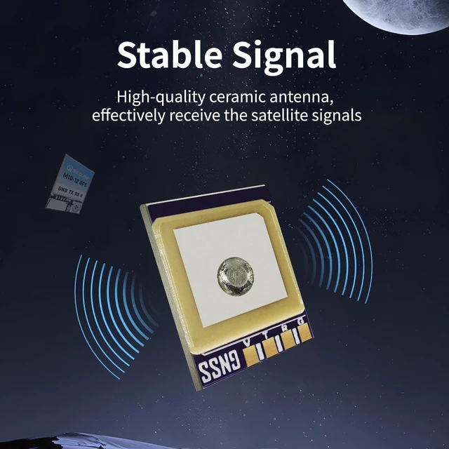 Alt view image 4 of 7 - M10-12 Mini FPV GPS Module with Upgraded 10th Generation Chip Ceramic Antenna Fast Satellite Positioning for FPV Racing Drones 10Hz Frequency