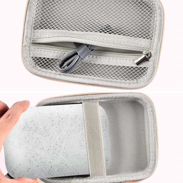 Alt view image 4 of 7 - Hard Case for HP Sprocket Portable 2x3, Select and 2nd Edition Rose Gold Organizer, Room for Photo Paper, USB Cable and Small Accessories, School Projects, Parties and Trip - Box Only
