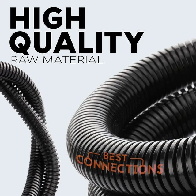 Alt view image 4 of 7 - 1/4" x 100 ft Split Wire Loom Flex-Guard Convoluted Tubing with Installation Tool - Protective Cable Sleeves for Automotive Home Electrical Wires Chemical Resistant Conduit Black