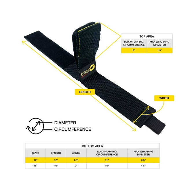 Alt view image 4 of 7 - Twin-Straps by - 12" (6-Pack) Hook and Loop Hanging Cord Wrap for Multi-Purpose Cable and Hose Storage