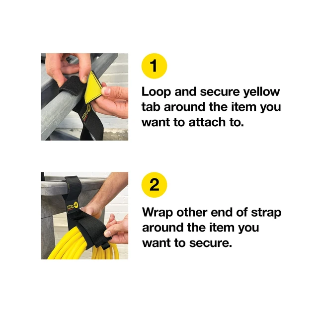 Alt view image 7 of 7 - Twin-Straps by - 12" (6-Pack) Hook and Loop Hanging Cord Wrap for Multi-Purpose Cable and Hose Storage