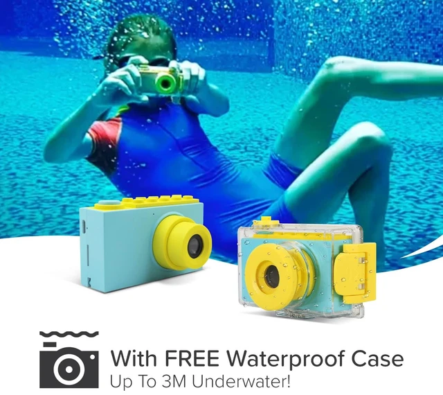 Alt view image 3 of 7 - myFirst Camera 2 - Kids Action and Underwater Camera, 8MP 1080P HD Video Webcam, For Toddler, Tripod Mount, MicroSD Card, Neck Lanyard, Christmas or Birthday Gift for Kids 3-12 (Blue)