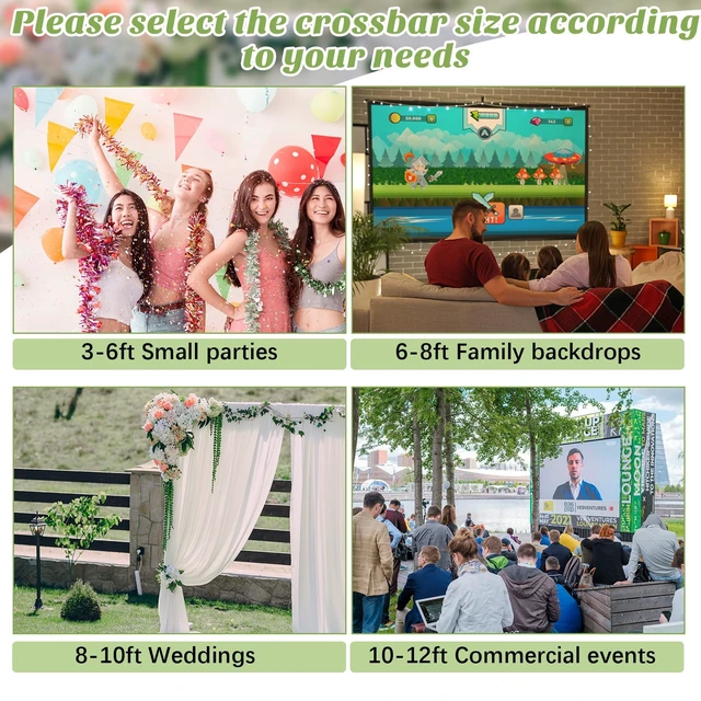 Alt view image 4 of 6 - 1 Pcs 4-10ft Adjustable Crossbar for Backdrop Stand Double Layer Support Bar Fits Pipe and Drape Systems for Wedding Backdrops, Parties, Photo Booths and Events