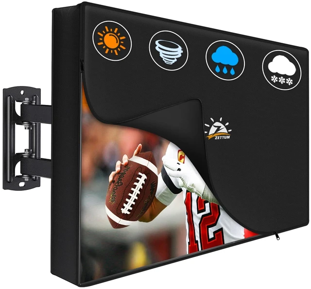 Main image of Outdoor TV Cover 46 to 48 Inch - 600D Waterproof Weatherproof TV Protector with Zipper for 46-48 Inch Flat Screen TVs, Heavy Duty Enclosure for Outside Use
