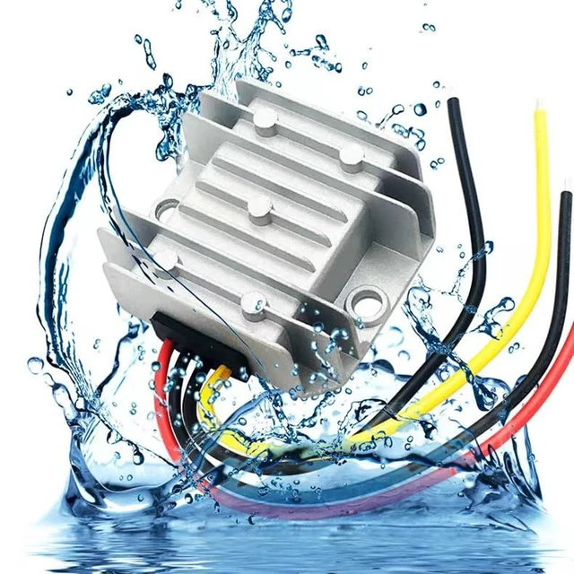 Alt view image 4 of 7 - DC-DC (15V-32V) 120W 10A 24V to 12V Buck Converter, Power Transformer, Voltage Regulator IP68 Waterproof Module for Scooters, Cars, Trucks