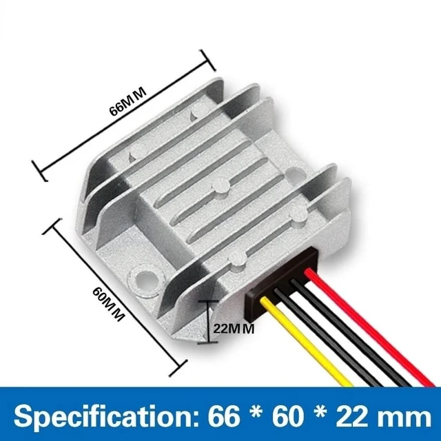 Alt view image 5 of 7 - DC-DC (15V-32V) 120W 10A 24V to 12V Buck Converter, Power Transformer, Voltage Regulator IP68 Waterproof Module for Scooters, Cars, Trucks