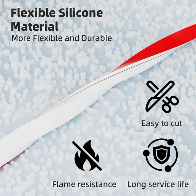 Alt view image 6 of 7 - 118" Flexible Cord Hider for 1 Cable,Side-Open Cord Covers for Wire on Wall Self-Adhesive TV Cable Cover,Small Wire Concealer Hide Wires Along Wall,Cable Raceway for Home Office,White