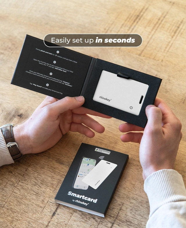 Alt view image 6 of 7 - ® Slim Wallet Tracker Card Android Works with Google Find Hub IP68 Waterproof,Rechargeable Bluetooth Tracking,0.07in,Fits Wallets,Bags & Luggage,Built-in Key Chain Hole Left-Behind Alerts