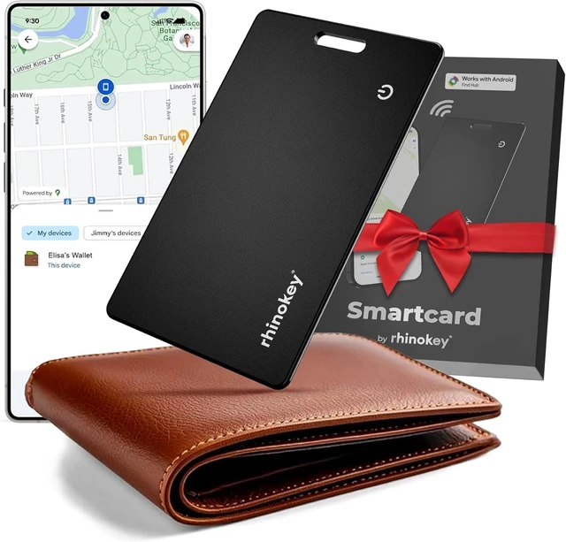 Main image of ® Wallet Tracker Card,(Android Only) 0.07in Slim Rechargeable Card Tracker Works with Google's Find Hub IP68 Item Finder with Key Chain Hole (1 Pack - Android)