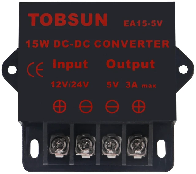 Alt view image 2 of 6 - 2 Pack 12V /24V to 5V 3A Converter,DC Converter Step Down Regulator 5V Regulated Power Supplies Transformer Converter,(5V 3A 15W)