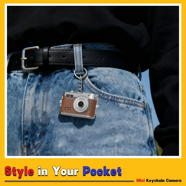 Alt view image 7 of 7 - Mini Keychain Camera, 1080P & 2MP Retro Aesthetic, 8GB Memory, Pocket-Sized Vintage Camera, Bag Charm, Birthday Gift