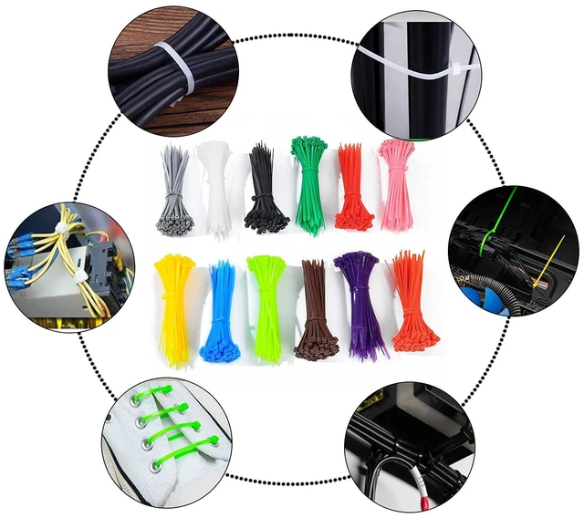 Alt view image 7 of 7 - 2400 Pcs Mixed Colored Zip Ties, 4 Inch Multicolor Self Locking Nylon Cable Zip Ties,12Assorted Colorful Cable Ties Resistant for Home Office Garden Garage Workshop chicken legbands