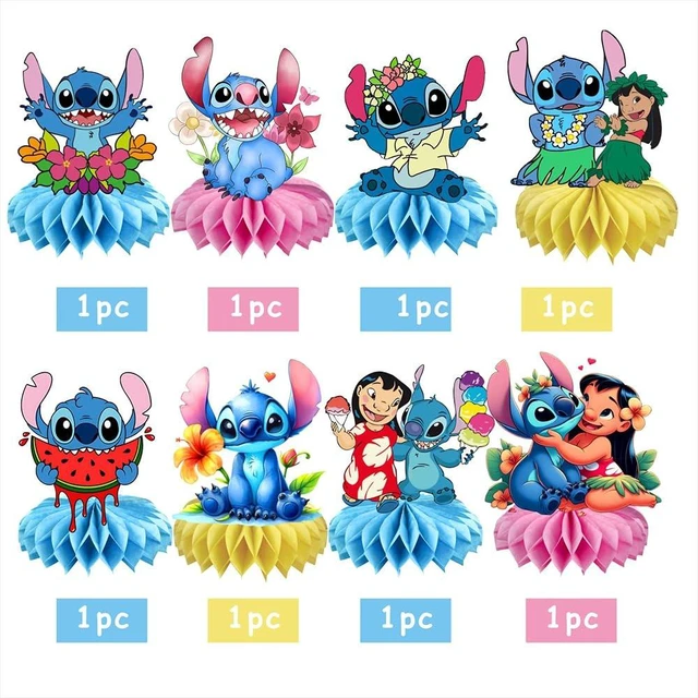Alt view image 2 of 5 - 8Pcs Stitch Table Centerpiece Double Side Design Birthday Party Supplies for Kids Party Table Decorations