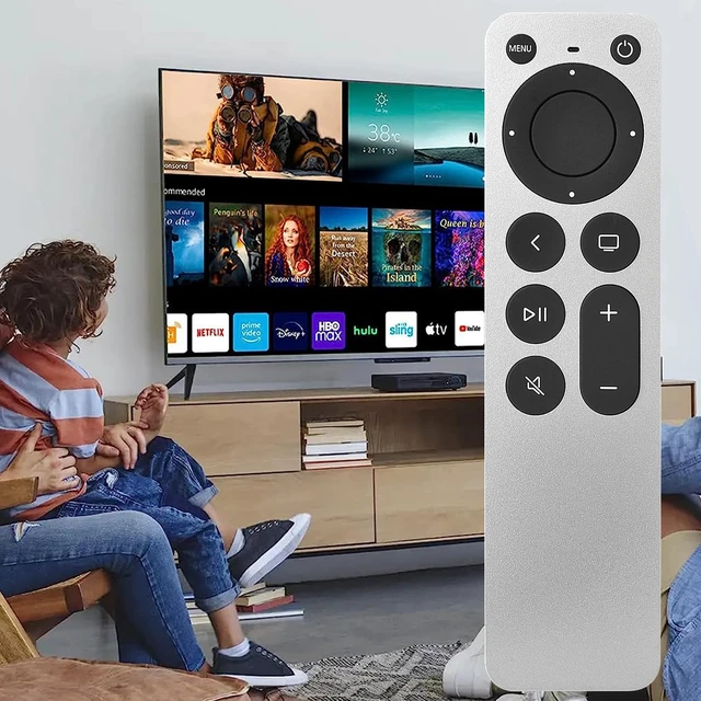 Alt view image 7 of 7 - New Replacement Universal Remote Control for Apple TV 4K Remote Apple 4K/ Gen 1 2 3 4/ HD A2169 A1842 A1625 A1427 A1469 A1378 A1218 with TV Control Function