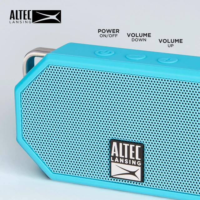 Alt view image 3 of 7 - Mini H2O - Waterproof Bluetooth Speaker, IP67 Certified & Floats in Water, Compact & Portable Speaker for Hiking, Camping, Pool, and Beach,Aqua