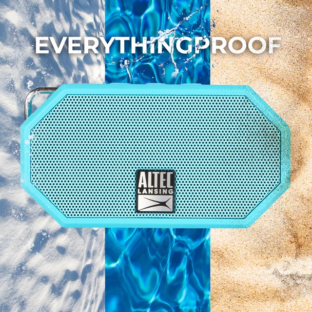 Alt view image 5 of 7 - Mini H2O - Waterproof Bluetooth Speaker, IP67 Certified & Floats in Water, Compact & Portable Speaker for Hiking, Camping, Pool, and Beach,Aqua
