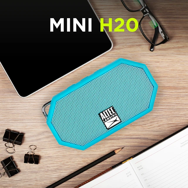 Alt view image 7 of 7 - Mini H2O - Waterproof Bluetooth Speaker, IP67 Certified & Floats in Water, Compact & Portable Speaker for Hiking, Camping, Pool, and Beach,Aqua