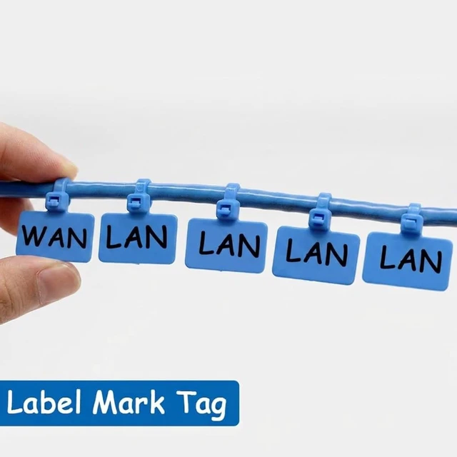 Alt view image 2 of 4 - 250pcs 6 inch Wire Zip Ties Self-locking Plastic Nylon Cable Ties Multicolor Network Wire Plastic Straps Label Mark Tag (250, Blue)