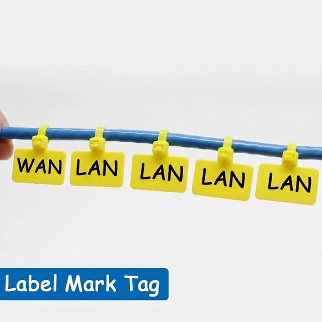 Alt view image 2 of 4 - 250pcs 6 inch Wire Zip Ties Self-locking Plastic Nylon Cable Ties Multicolor Network Wire Plastic Straps Label Mark Tag (250, yellow)