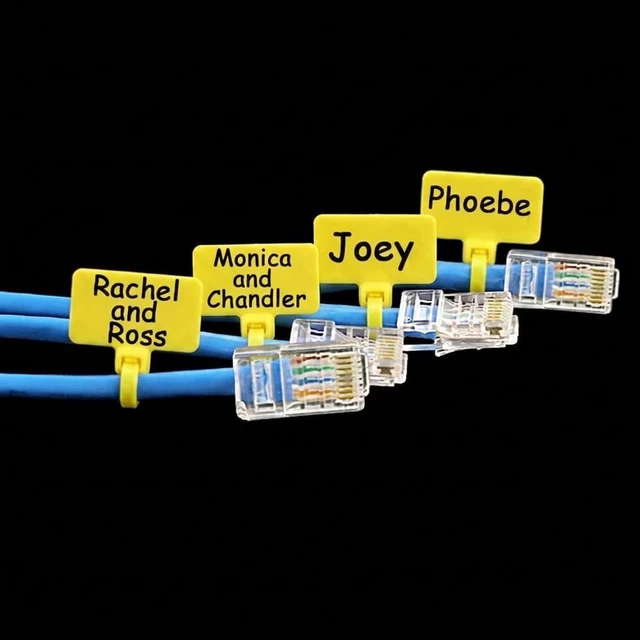 Alt view image 4 of 4 - 250pcs 6 inch Wire Zip Ties Self-locking Plastic Nylon Cable Ties Multicolor Network Wire Plastic Straps Label Mark Tag (250, yellow)