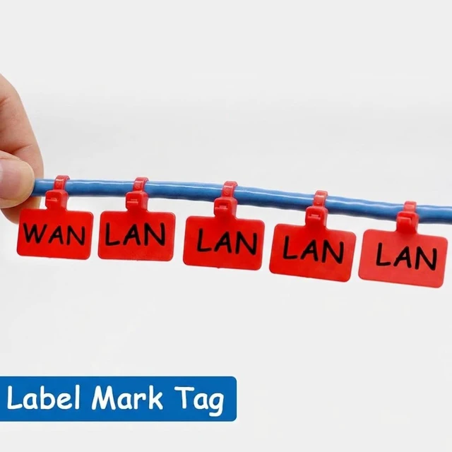 Alt view image 2 of 4 - 250pcs 6 inch Wire Zip Ties Self-locking Plastic Nylon Cable Ties Multicolor Network Wire Plastic Straps Label Mark Tag (250, Red)