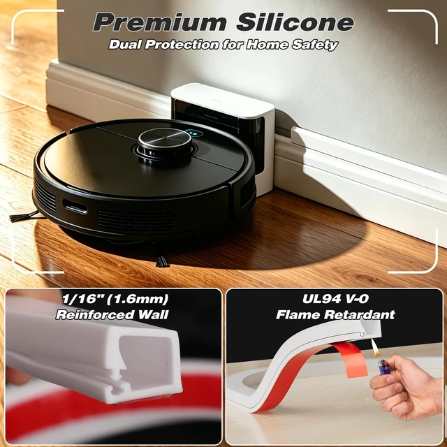 Alt view image 4 of 7 - Silicone Mini Cord Hider,Side-Opening Cord Cover for 1 Wire on Wall,118" Self Adhesive Wire Covers for Cords on Wall,Flexible Cable Hider Raceway for Wall Mounted TV,Hide Cord & Cable Management
