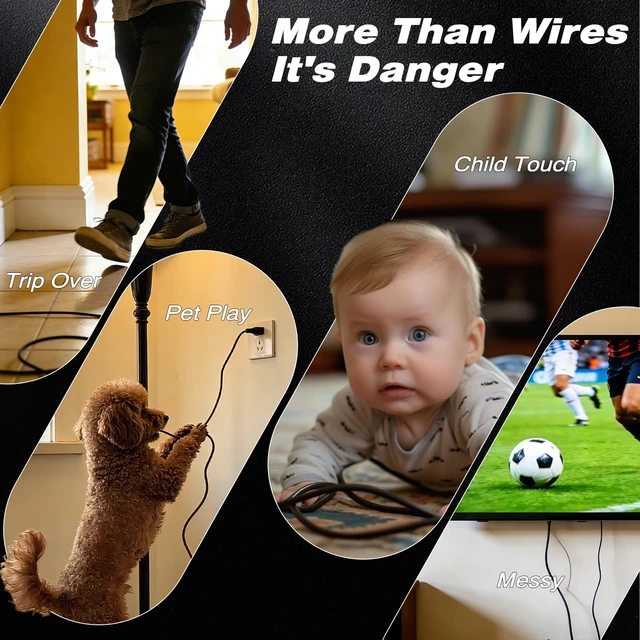 Alt view image 6 of 7 - Silicone Mini Cord Hider,Side-Opening Cord Cover for 1 Wire on Wall,118" Self Adhesive Wire Covers for Cords on Wall,Flexible Cable Hider Raceway for Wall Mounted TV,Hide Cord & Cable Management