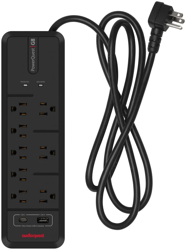 Alt view image 2 of 7 - PowerQuest G8 8-Outlet Surge Protector
