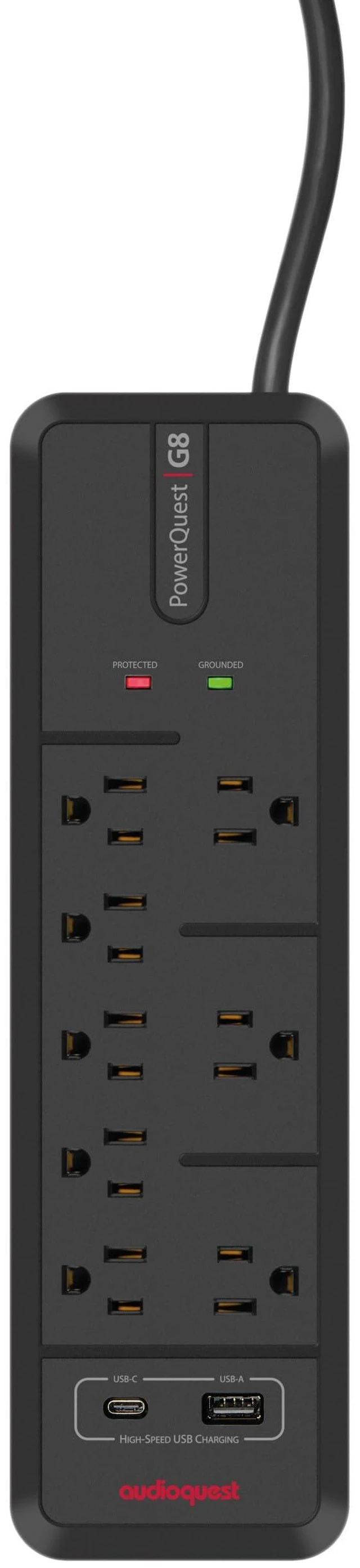 Alt view image 3 of 7 - PowerQuest G8 8-Outlet Surge Protector