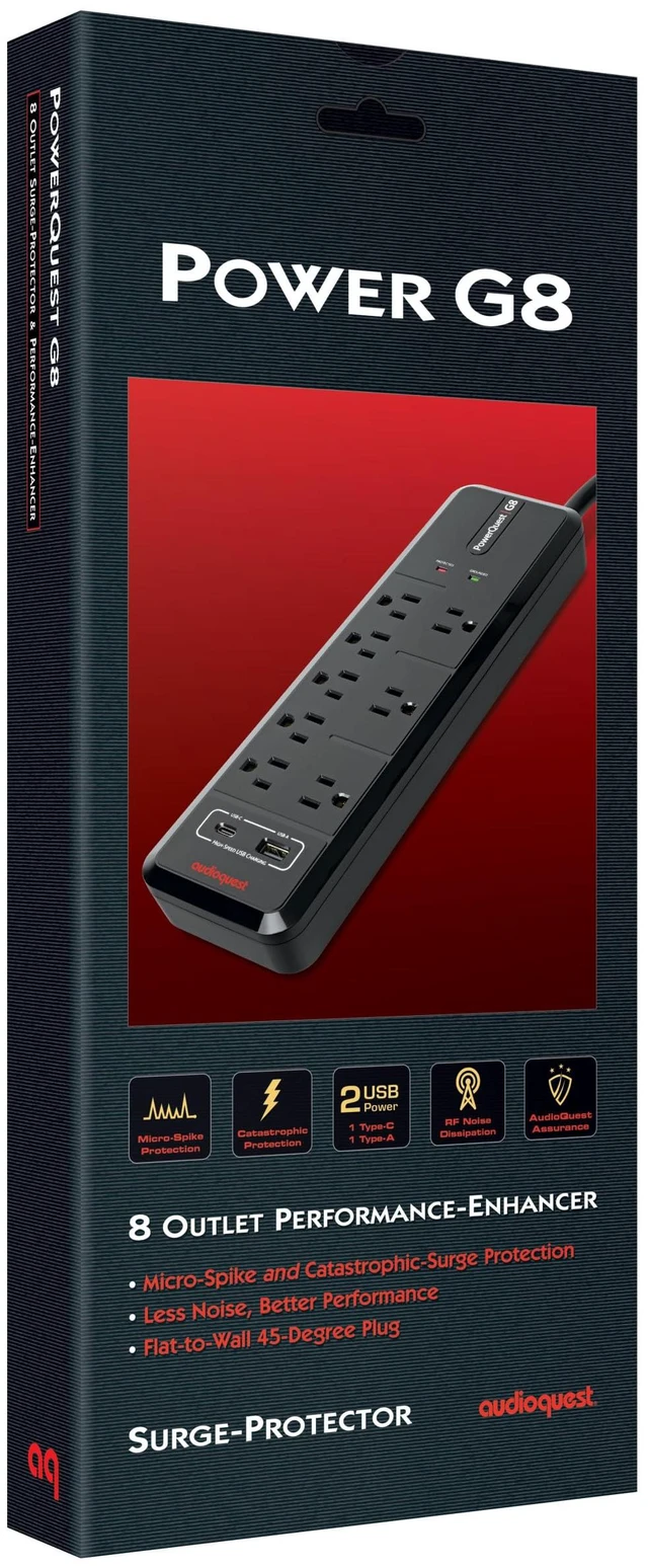 Alt view image 4 of 7 - PowerQuest G8 8-Outlet Surge Protector