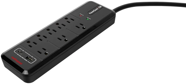 Alt view image 7 of 7 - PowerQuest G8 8-Outlet Surge Protector