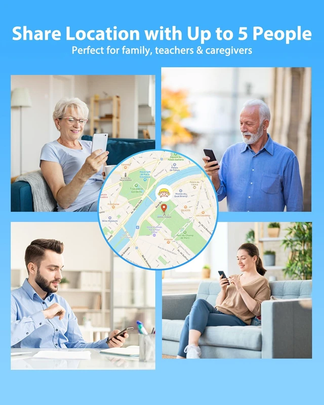 Alt view image 5 of 6 - GPS Tracker for Kids 4-Pack, Anti-Removal Pin, No Monthly Fee Compatible with Apple Find My (iOS only),Magnetic Unlocker Included,Hidden Tracker for Backpacks,Luggage,Kids, Elderly,Pets