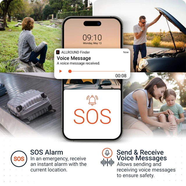 Alt view image 4 of 7 - Tracker for Vehicles & Travel with SOS Button & Voice Messages Up to 60 Days Battery - Real-Time Tracking - Live App Tracking - Geofence - Subscription Required