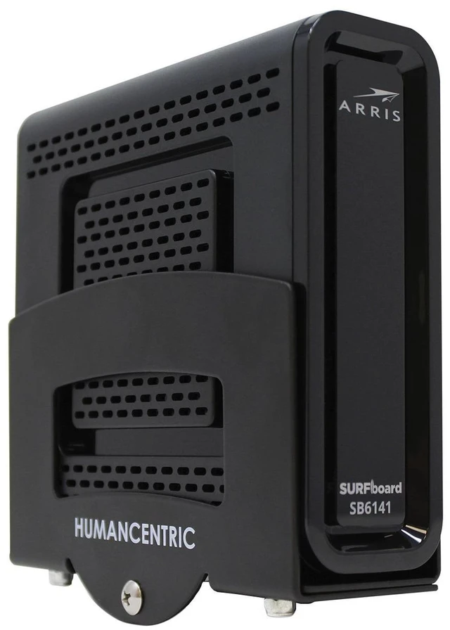 Main image of Cable Box & Modem Mount Adjustable Wall Mount For Small & Wide Devices, Cable Boxes, Modems, DVD Players, Streaming Media Devices, Mount Behind TV, Hardware Included