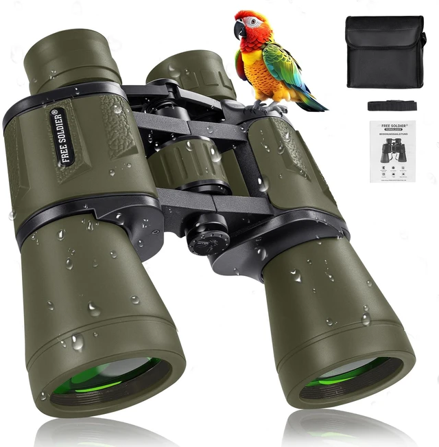 Main image of 20x50 High Powered Binoculars for Adults, Green With Bak4 Prism Fmc Lens, Lightweight, Portable, Waterproof, Fog-Proof, For Bird Watching, Hunting, Hiking, Concerts, Travel