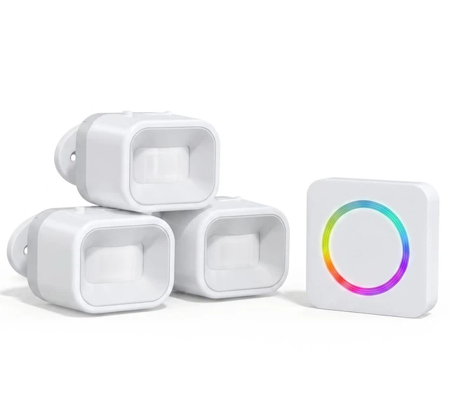 Main image of Wireless Driveway Alarm - Motion Sensor Door Chime Motion Detector 58 Melodies & 500FT Range, Business Entry Alert, Elderly Care