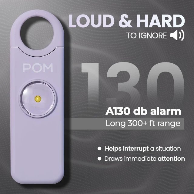 Alt view image 3 of 7 - Personal Safety Alarm for Women 130dB Loud Emergency Siren, USB-C Rechargeable with Bright LED Flashlight, Portable Keychain Design for Self Defense, Purse, Backpack & Travel (Lavender)