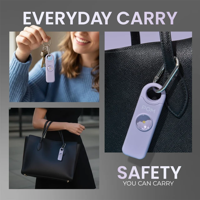 Alt view image 2 of 7 - Personal Safety Alarm for Women 130dB Loud Emergency Siren, USB-C Rechargeable with Bright LED Flashlight, Portable Keychain Design for Self Defense, Purse, Backpack & Travel (Lavender)
