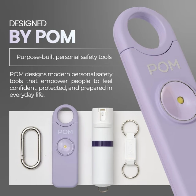 Alt view image 5 of 7 - Personal Safety Alarm for Women 130dB Loud Emergency Siren, USB-C Rechargeable with Bright LED Flashlight, Portable Keychain Design for Self Defense, Purse, Backpack & Travel (Lavender)