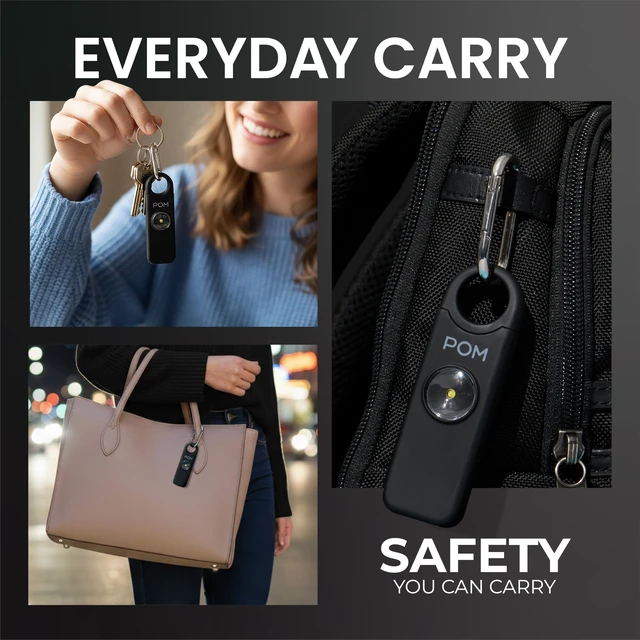 Alt view image 2 of 7 - Personal Safety Alarm for Women 130dB Loud Emergency Siren, USB-C Rechargeable with Bright LED Flashlight, Portable Keychain Design for Self Defense, Purse, Backpack & Travel (Black)