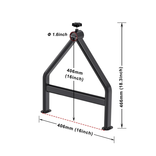 Alt view image 7 of 7 - Wire Spool Rack for up to 28" Spools, Black Fully Welded, Portable Cable Caddy for Smooth Cable Dispensing on Job Sites, 220 lbs Capacity