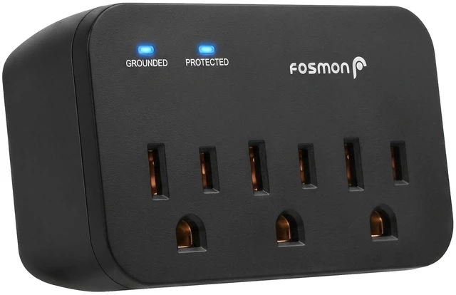 Main image of Refrigerator Surge Protector, Appliance Surge Protector- 1 Pack 3 Outlet Surge Protector for PS5 /TV/PC, Fridge, Washing Machine, Garage Door, Air Conditioner,1200J, 1875 Watts, 3 Prong