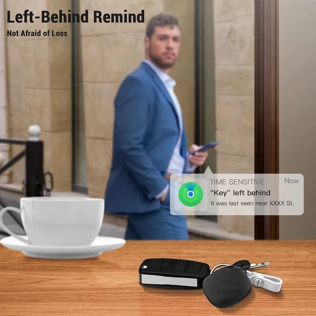 Alt view image 6 of 7 - Key Finder 4Pack, Works with Apple Find My, Bluetooth Tracker 4-pack Find My trackers (iOS only), 400ft range, loud ring, replaceable battery, smart locator tags for keys, Bag and wallet
